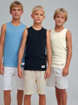 CHERRY CRUMBLE BY NITT HYMAN - Boys Multi Color & Round Neck Combo T-Shirt (Pack of 3)