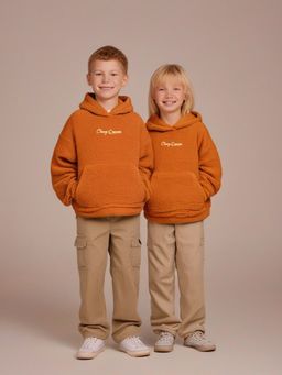 CHERRY CRUMBLE BY NITT HYMAN - Brown Solid Winter Unisex Hoodie