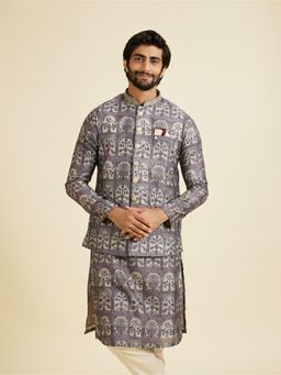 Manyavar - Lilac Charm elan Nehru Jacket for Men