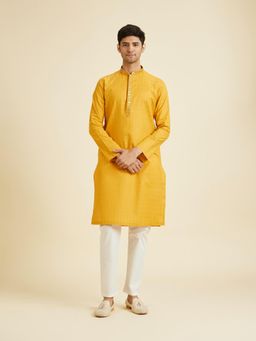 Manyavar - Sunset Gold Delight Kurta with Pyjama for Men