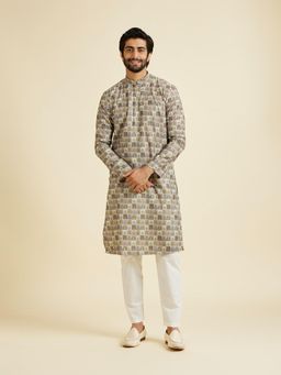 Manyavar - Verdant Delight Kurta with Pyjama for Men