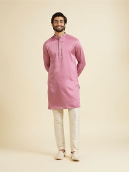 Manyavar - Dusty Pink Kurta with Pyjama for Men