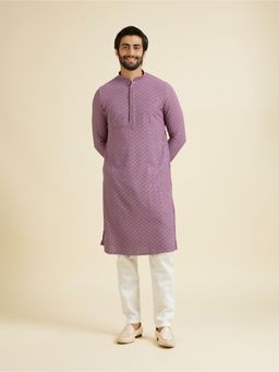 Manyavar - Lavish Lilac Kurta with Pyjama for Men