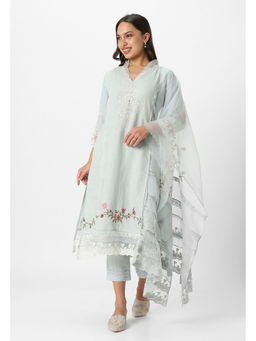 Kaveri - Blue Kurta with Pant and Dupatta (Set of 3)