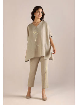 Kaveri - Beige Natural Body Line Roots Co-Ord (Set of 2)