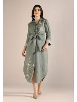 Kaveri - Green Jade Honey Suckle Dress