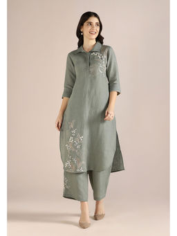 Kaveri - Green Jade Honey Suckle Co-Ord (Set of 2)
