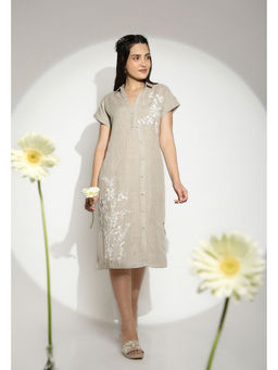 Kaveri - Beige Natural Wave Dress