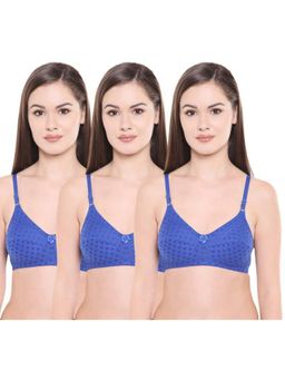 Bodycare - Pack of 3 Perfect Coverage Bra In Royal Blue Colour