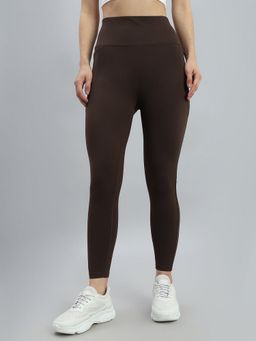 Go Colors - High Waist Gym Fitness Brown Tights