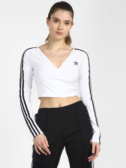 adidas Originals - LONG SLEEVE White Casual T-Shirt