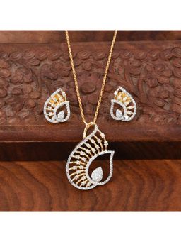 SHILLYN - Glam Cz Halo Gold Jewellery Set