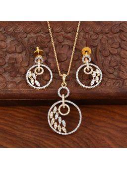 SHILLYN - Cubic Zircon Gold Plated Jewellery Set