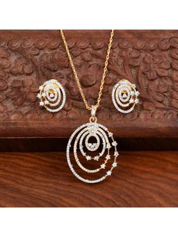 SHILLYN - Radiant Cz Gold Jewellery Set