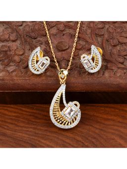 SHILLYN - Glowing Cz Gold Plated Jewellery Set