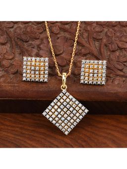 SHILLYN - Glamorous Cz Gold Plated Jewellery Set