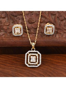 SHILLYN - Sparkling Zircon Gold Plated Jewellery Set