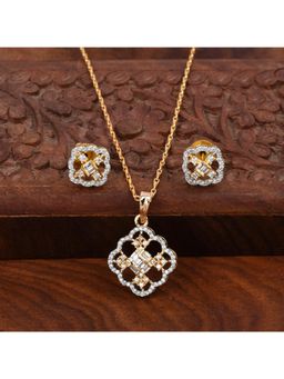 SHILLYN - Dazzling Cz Halo Pendant Jewellery Set