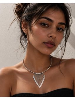 Niska - Silver Cascade Hasli Jewellery Set