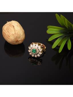 SHILLYN - Emerald Bloom Floral Statement Ring