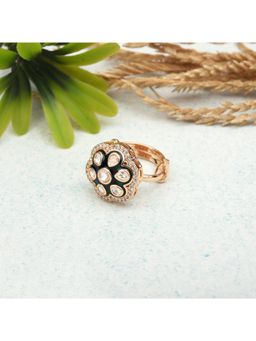 SHILLYN - Emerald Bloom Kundan Statement Ring