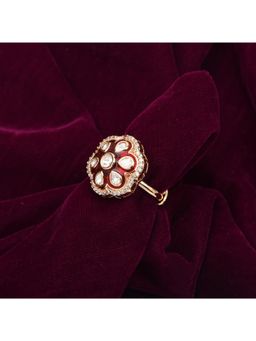 SHILLYN - Ruby Bloom Kundan Statement Ring