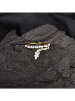 SHILLYN - Elegant Serpent Leaf Bypass Gold Adjustable Ring