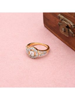SHILLYN - Elegant Cushion-Cut Halo Gold Plated Adjustable Ring
