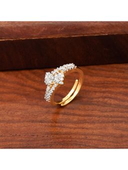 SHILLYN - Elegant Interlocking Dual-Row Gold Plated Adjustable Ring