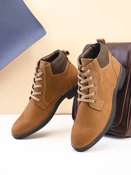 Pelle Albero - Men Khaki Lace-up Boots