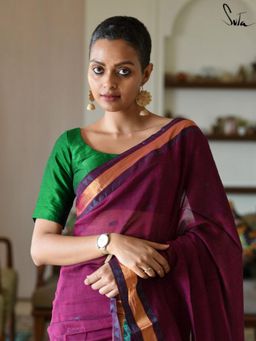 Suta - Women Green Solid Art Silk Stitched Blouse