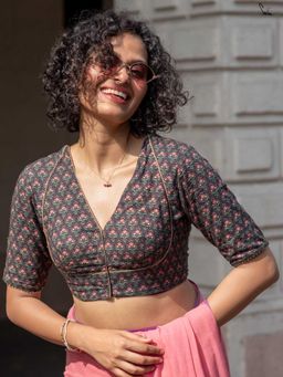 Suta - Women Multi-Color Floral Printed Cotton Stitched Blouse