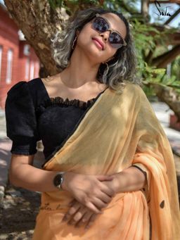 Suta - Women Black Cotton Chikankari Embroidered Stitched Blouse