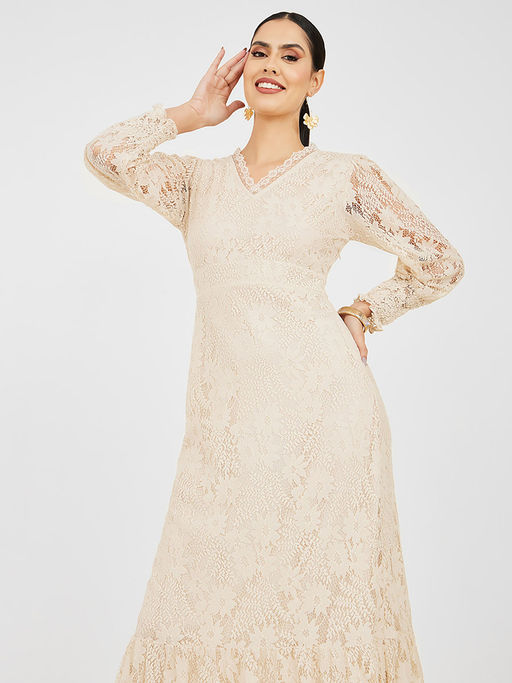 lace insert for v neck dress Buy Styli Lace Insert V Neck A-Line Midi Dress Online