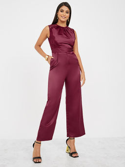 Styli - Premium Lace Insert Straight Leg Jumpsuit