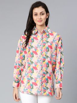 Oxolloxo - Mart Of Colors Floral Printed Women Shirt