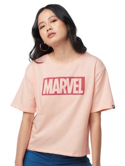 The Souled Store - Official Marvel Peach Power Women Oversized T-shirt