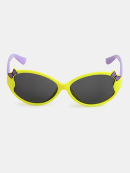 DukieKooky - Girls Black Lens Yellow Oval Sunglasses with UV Protected Lens