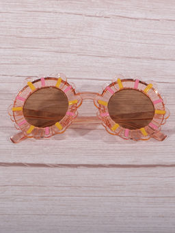 DukieKooky - Unisex Kids Sunflower Inspired Transparent Sunglasses