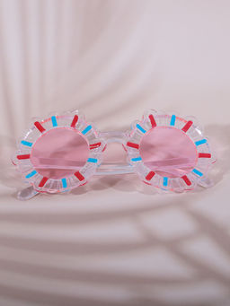 DukieKooky - Unisex Kids Sunflower Inspired Transparent Sunglasses