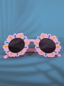 DukieKooky - Unisex Kids Sunflower Inspired Pink Sunglasses