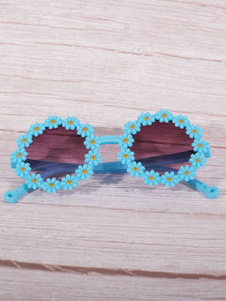 DukieKooky - Unisex Kids Blue Floral Sunglasses Boys and Girls