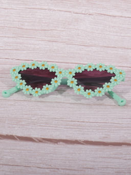 DukieKooky - Unisex Kids Green Floral Cat-Eye Sunglasses Boys and Girls