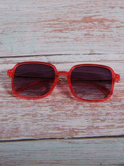 DukieKooky - Unisex Red Sunglasses With Metal Hinge