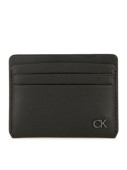 Calvin Klein - Self Design Black Elastane Card Case