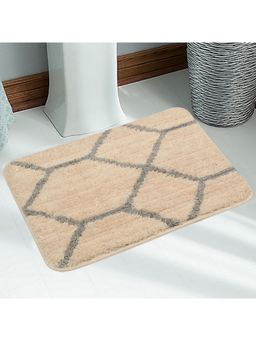 Saral Home - Microfiber Anti-Skid Bath Mat - (Beige, 40 x 60 cm)
