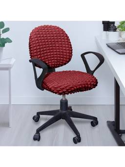 Cortina - Bubble Chair Cover Stretchable Elastic Bubble Chair Seat Covers Maroon (Pack of 2)