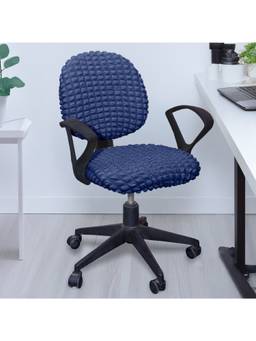 Cortina - Bubble Chair Cover Stretchable Elastic Bubble Chair Seat Covers Navy Blue (Pack of 2)