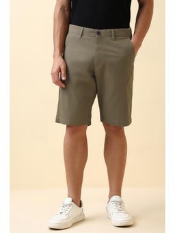 Allen Solly - Men Khaki Solid Shorts