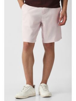 Van Heusen - Men Pink Solid Casual Shorts